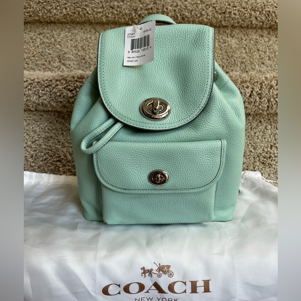Coach Mini Turnlock Rucksack - Picture 3 of 11